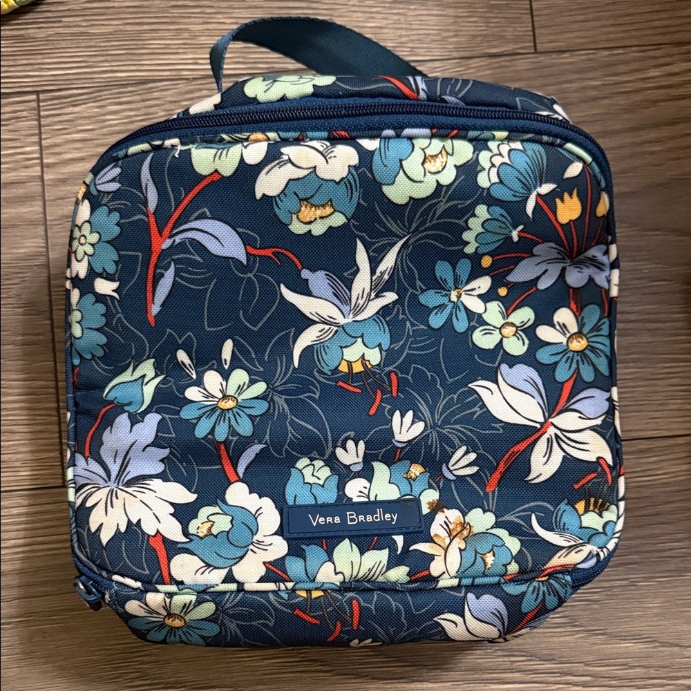 Vera Bradley Blue Floral Cosmetic Case
